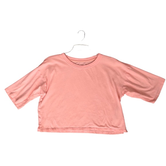 Free People Happy to See You Tee Papaya Orange Pink Size M - Picture 5 of 7